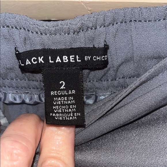 Chicos black label Gray silky jogger style Pants size 2 or large - Picture 2 of 14